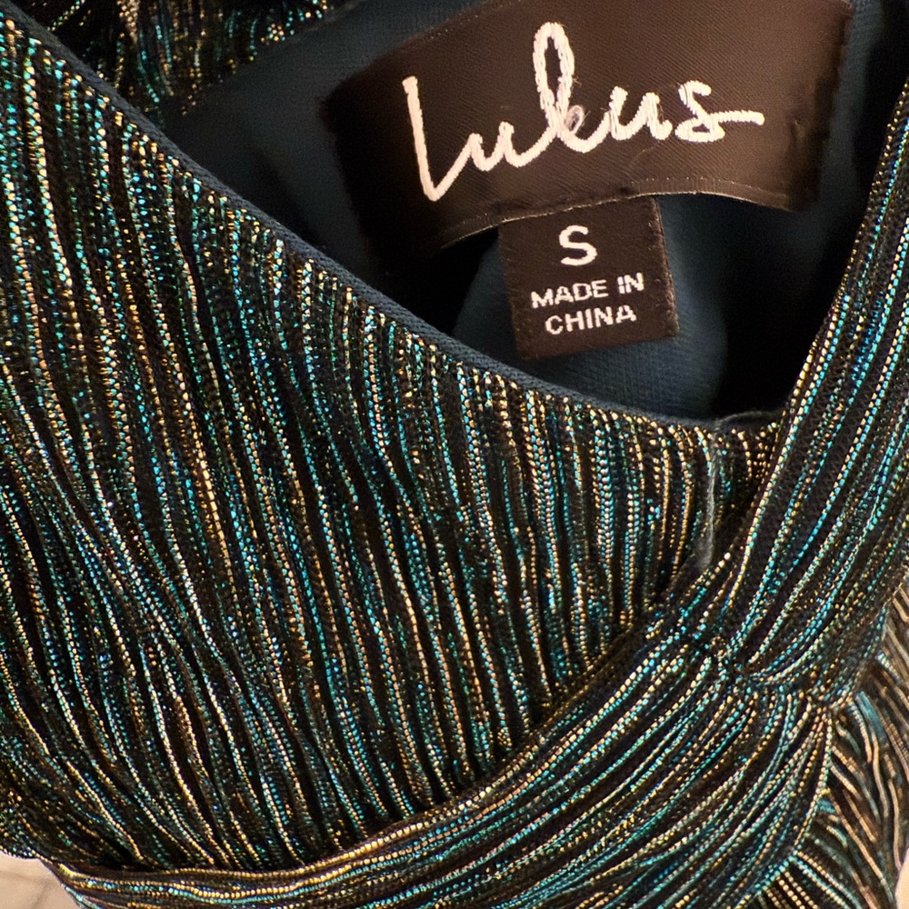 Lulu's Blue Ruched Halter Sundress - Picture 5 of 5